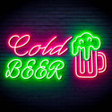 ADVPRO Cold Beer with Beer Mug Ultra-Bright LED Neon Sign fn-i4119 - Green & Pink