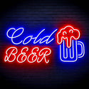 ADVPRO Cold Beer with Beer Mug Ultra-Bright LED Neon Sign fn-i4119 - Red & Blue