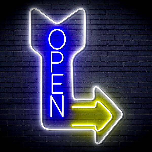 ADVPRO OPEN Signage Vertical with Arrow Ultra-Bright LED Neon Sign fn-i4122 - Multi-Color 1