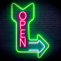 ADVPRO OPEN Signage Vertical with Arrow Ultra-Bright LED Neon Sign fn-i4122 - Multi-Color 3