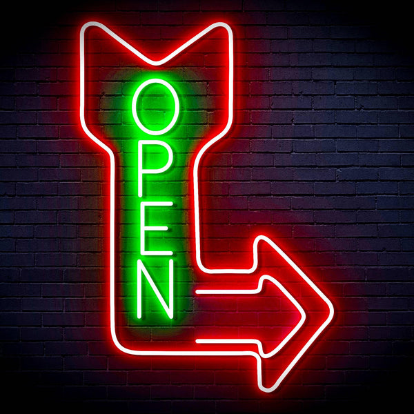 ADVPRO OPEN Signage Vertical with Arrow Ultra-Bright LED Neon Sign fn-i4122 - Multi-Color 4