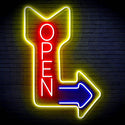 ADVPRO OPEN Signage Vertical with Arrow Ultra-Bright LED Neon Sign fn-i4122 - Multi-Color 7
