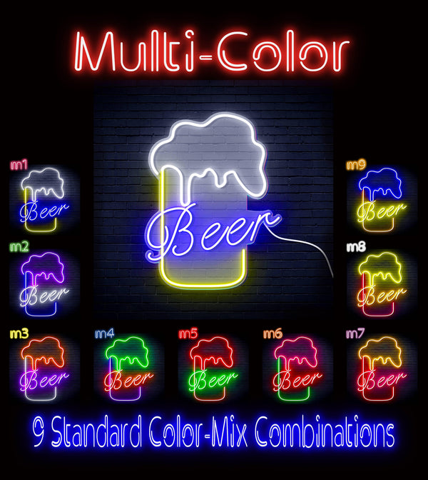 ADVPRO Beer Mud Ultra-Bright LED Neon Sign fn-i4125 - Multi-Color