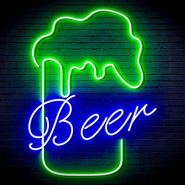 ADVPRO Beer Mud Ultra-Bright LED Neon Sign fn-i4125 - Green & Blue