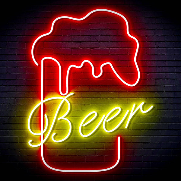 ADVPRO Beer Mud Ultra-Bright LED Neon Sign fn-i4125 - Red & Yellow