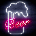 ADVPRO Beer Mud Ultra-Bright LED Neon Sign fn-i4125 - White & Pink