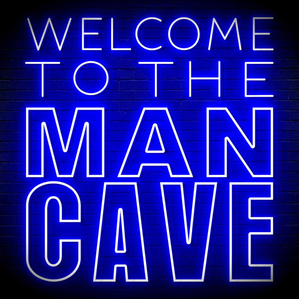 ADVPRO Welcome to the Man Cave Signage Ultra-Bright LED Neon Sign fn-i4126 - Blue