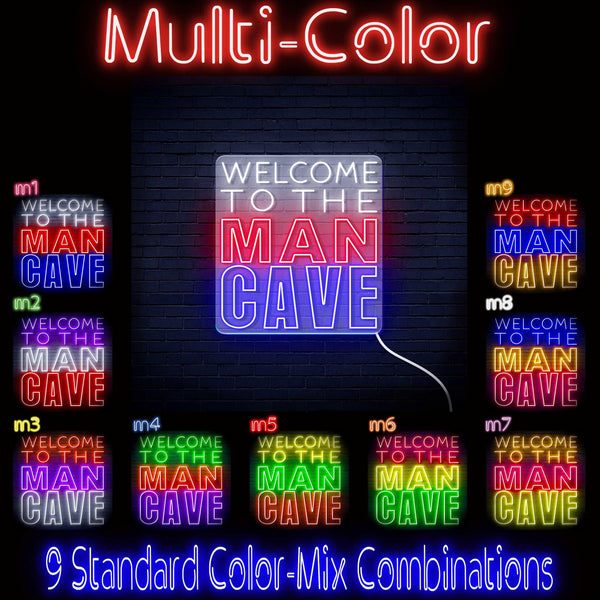 ADVPRO Welcome to the Man Cave Signage Ultra-Bright LED Neon Sign fn-i4126 - Multi-Color
