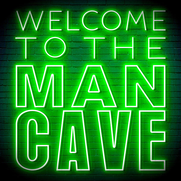 ADVPRO Welcome to the Man Cave Signage Ultra-Bright LED Neon Sign fn-i4126 - Golden Yellow