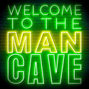 ADVPRO Welcome to the Man Cave Signage Ultra-Bright LED Neon Sign fn-i4126 - Green & Yellow