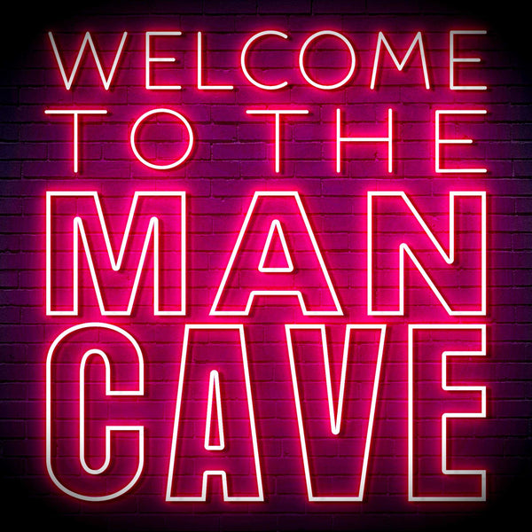 ADVPRO Welcome to the Man Cave Signage Ultra-Bright LED Neon Sign fn-i4126 - Pink