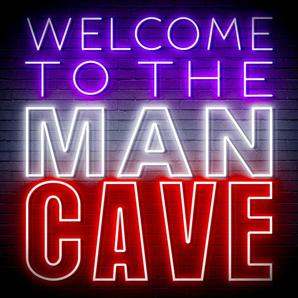ADVPRO Welcome to the Man Cave Signage Ultra-Bright LED Neon Sign fn-i4126 - Multi-Color 2