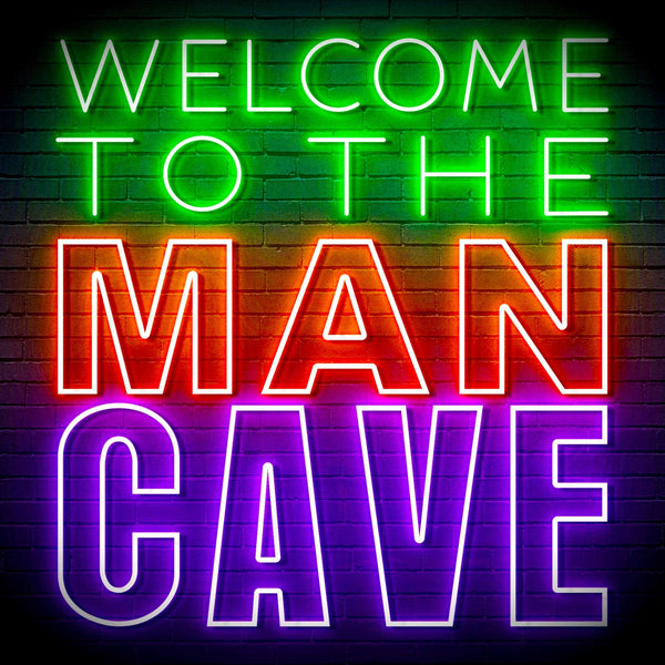 ADVPRO Welcome to the Man Cave Signage Ultra-Bright LED Neon Sign fn-i4126 - Multi-Color 4
