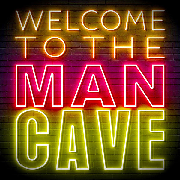 ADVPRO Welcome to the Man Cave Signage Ultra-Bright LED Neon Sign fn-i4126 - Multi-Color 7