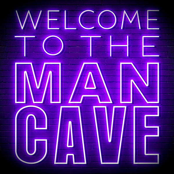 ADVPRO Welcome to the Man Cave Signage Ultra-Bright LED Neon Sign fn-i4126 - Purple