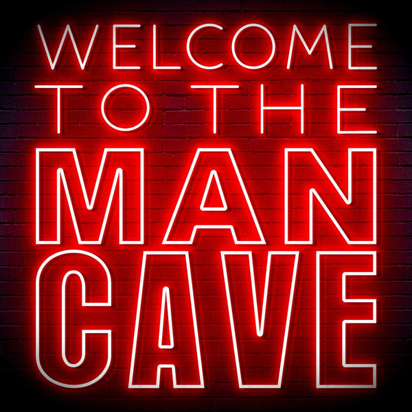 ADVPRO Welcome to the Man Cave Signage Ultra-Bright LED Neon Sign fn-i4126 - Red