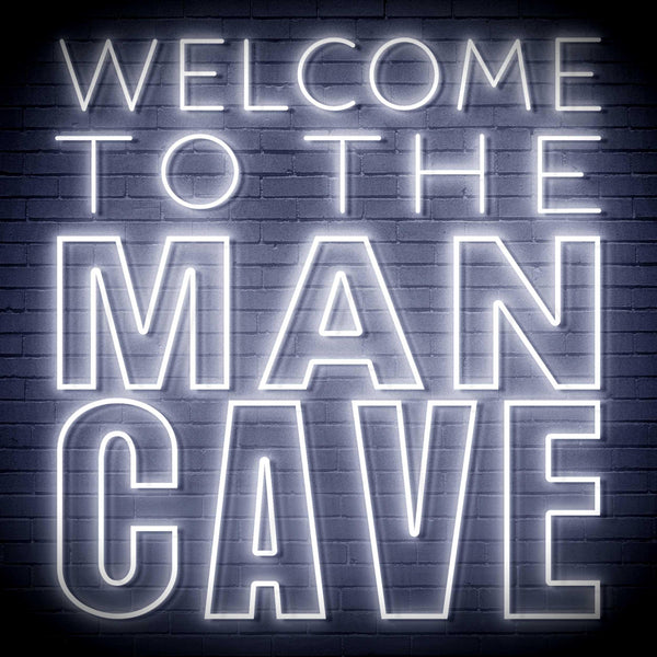 ADVPRO Welcome to the Man Cave Signage Ultra-Bright LED Neon Sign fn-i4126 - White