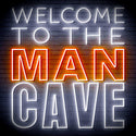 ADVPRO Welcome to the Man Cave Signage Ultra-Bright LED Neon Sign fn-i4126 - White & Orange