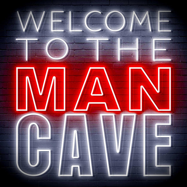 ADVPRO Welcome to the Man Cave Signage Ultra-Bright LED Neon Sign fn-i4126 - White & Red