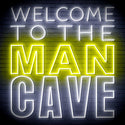 ADVPRO Welcome to the Man Cave Signage Ultra-Bright LED Neon Sign fn-i4126 - White & Yellow