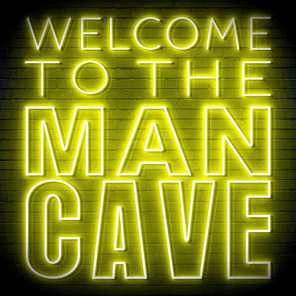 ADVPRO Welcome to the Man Cave Signage Ultra-Bright LED Neon Sign fn-i4126 - Yellow