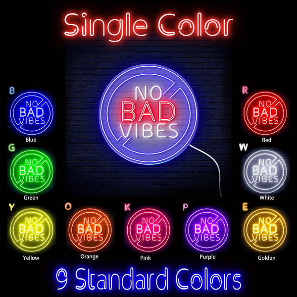 ADVPRO No Bad Vibes Signage Ultra-Bright LED Neon Sign fn-i4136 - Classic