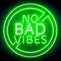 ADVPRO No Bad Vibes Signage Ultra-Bright LED Neon Sign fn-i4136 - Golden Yellow