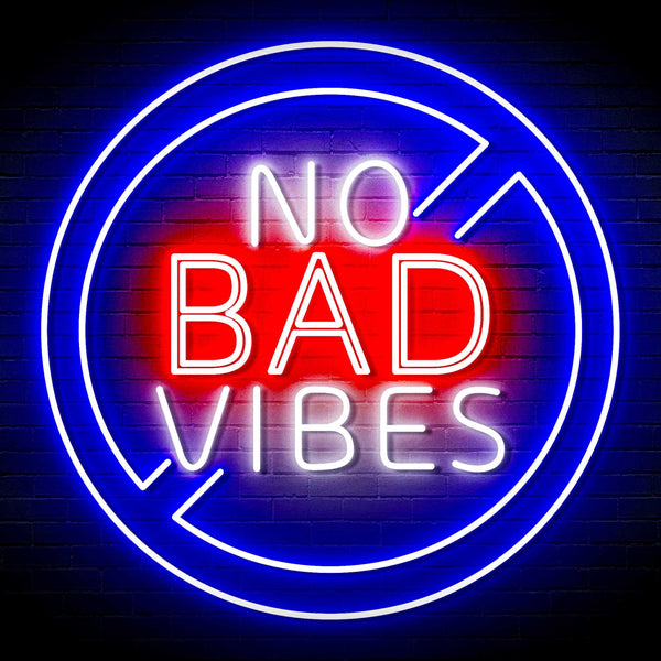 ADVPRO No Bad Vibes Signage Ultra-Bright LED Neon Sign fn-i4136 - Multi-Color 1