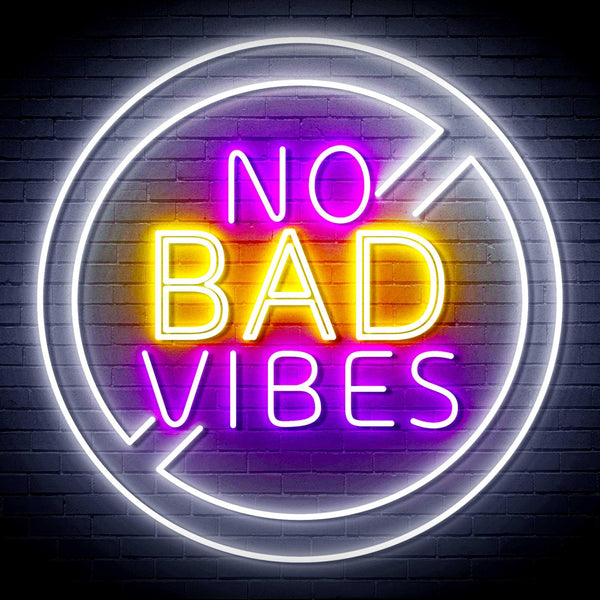 ADVPRO No Bad Vibes Signage Ultra-Bright LED Neon Sign fn-i4136 - Multi-Color 3