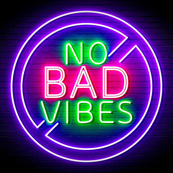 ADVPRO No Bad Vibes Signage Ultra-Bright LED Neon Sign fn-i4136 - Multi-Color 5