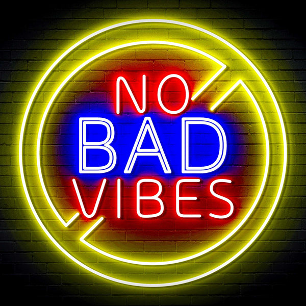ADVPRO No Bad Vibes Signage Ultra-Bright LED Neon Sign fn-i4136 - Multi-Color 9
