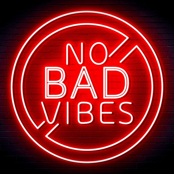 ADVPRO No Bad Vibes Signage Ultra-Bright LED Neon Sign fn-i4136 - Red