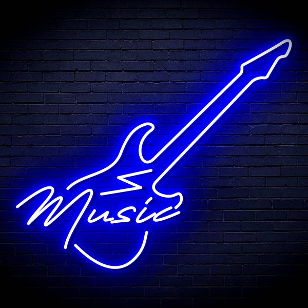 ADVPRO Music with Guitar Ultra-Bright LED Neon Sign fn-i4140 - Blue