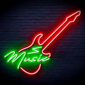 ADVPRO Music with Guitar Ultra-Bright LED Neon Sign fn-i4140 - Green & Red