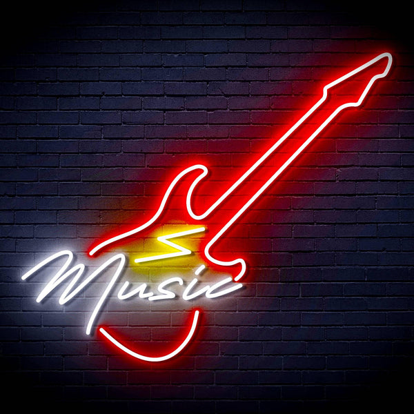 ADVPRO Music with Guitar Ultra-Bright LED Neon Sign fn-i4140 - Multi-Color 1
