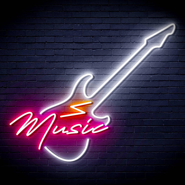 ADVPRO Music with Guitar Ultra-Bright LED Neon Sign fn-i4140 - Multi-Color 8