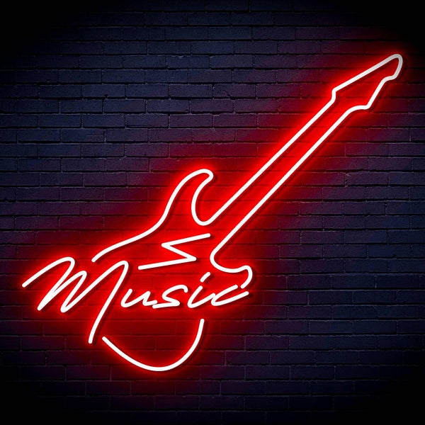 ADVPRO Music with Guitar Ultra-Bright LED Neon Sign fn-i4140 - Red