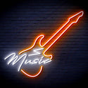 ADVPRO Music with Guitar Ultra-Bright LED Neon Sign fn-i4140 - White & Orange