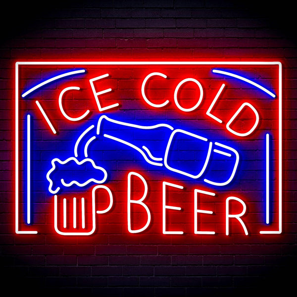 ADVPRO ICE COLD BEER Signage Ultra-Bright LED Neon Sign fn-i4157 - Blue & Red