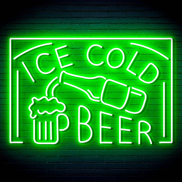 ADVPRO ICE COLD BEER Signage Ultra-Bright LED Neon Sign fn-i4157 - Golden Yellow