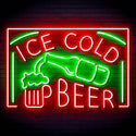 ADVPRO ICE COLD BEER Signage Ultra-Bright LED Neon Sign fn-i4157 - Green & Red
