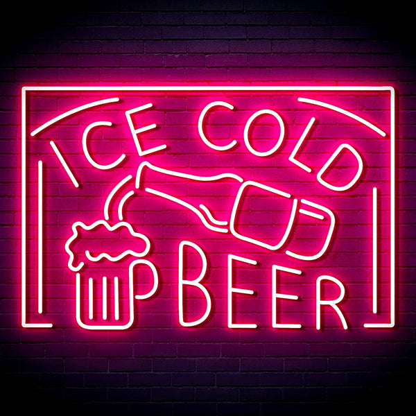 ADVPRO ICE COLD BEER Signage Ultra-Bright LED Neon Sign fn-i4157 - Pink