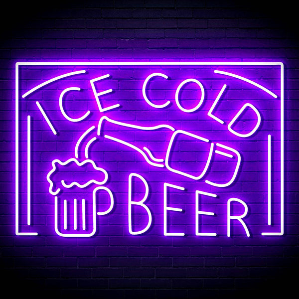 ADVPRO ICE COLD BEER Signage Ultra-Bright LED Neon Sign fn-i4157 - Purple