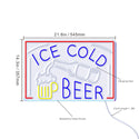 ADVPRO ICE COLD BEER Signage Ultra-Bright LED Neon Sign fn-i4157 - Size