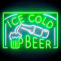 ADVPRO ICE COLD BEER Signage Ultra-Bright LED Neon Sign fn-i4157 - White & Green
