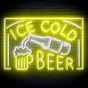 ADVPRO ICE COLD BEER Signage Ultra-Bright LED Neon Sign fn-i4157 - White & Yellow
