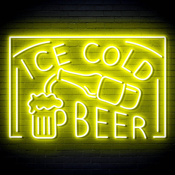 ADVPRO ICE COLD BEER Signage Ultra-Bright LED Neon Sign fn-i4157 - Yellow
