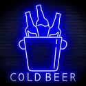 ADVPRO Cold Beer with Bucket of Beers Ultra-Bright LED Neon Sign fn-i4158 - Blue