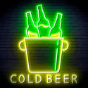 ADVPRO Cold Beer with Bucket of Beers Ultra-Bright LED Neon Sign fn-i4158 - Green & Yellow