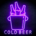 ADVPRO Cold Beer with Bucket of Beers Ultra-Bright LED Neon Sign fn-i4158 - Purple